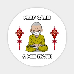 Keep calm and meditate! Magnet